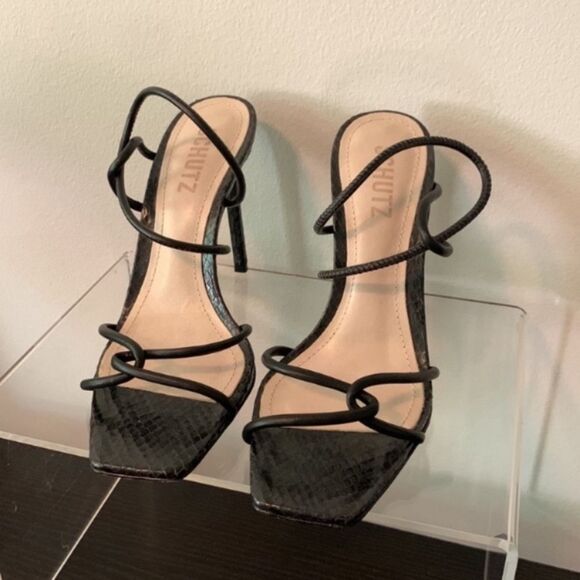 SCHUTZ Black Strappy Heels - Picture 4 of 9
